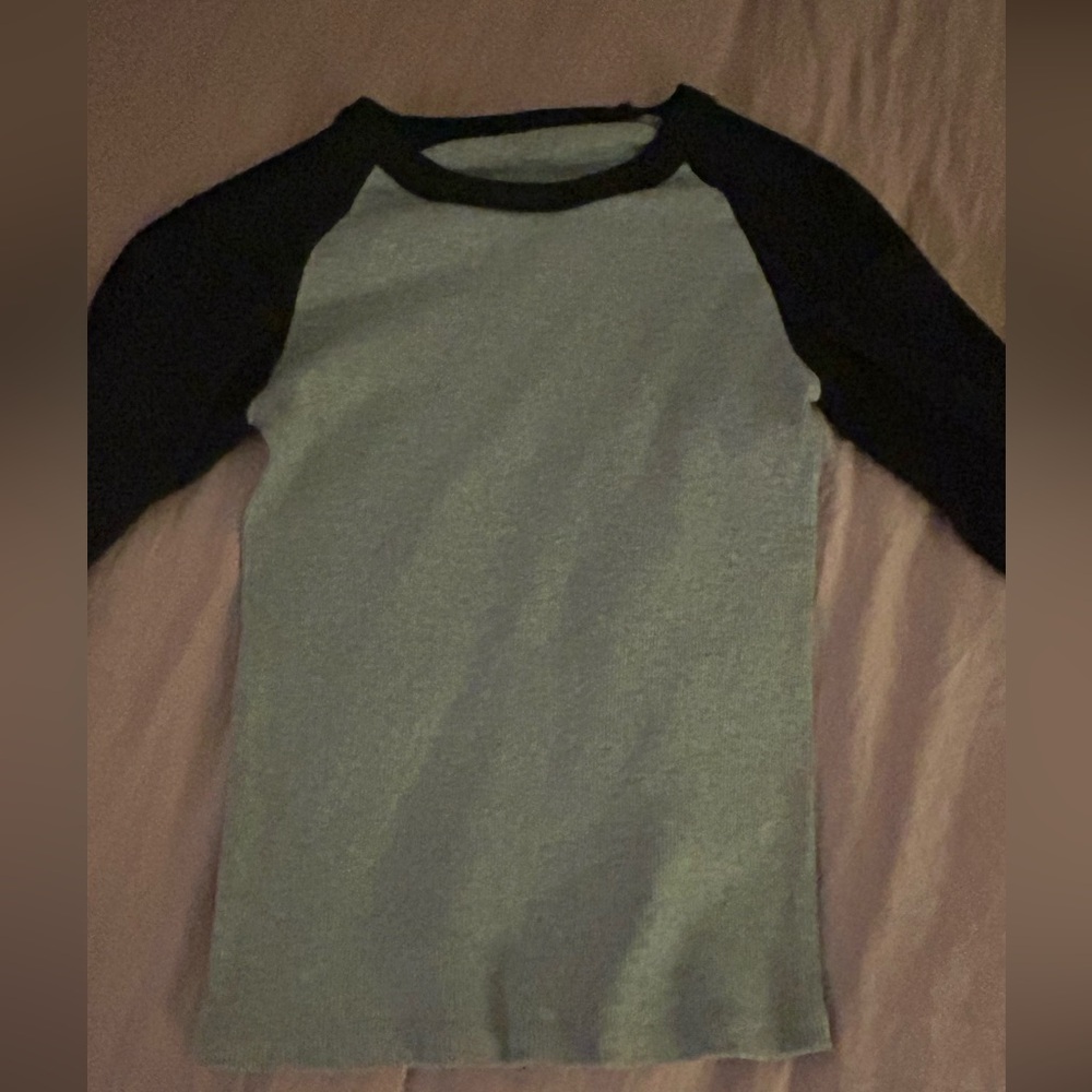 Gray and black brandy Melville, long sleeve shirt